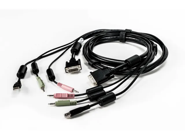 Vertiv Avocent CBL0118, 1,8 m, USB, USB, DVI-I, Zwart, USB