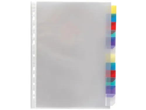 Viquel Geperforeerde Showtas A4 Met 12 Tabs 0.09mm 11-Gaats