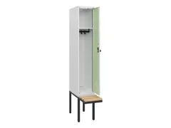 locker met bank,HxBxD 1950x300x815mm,1vak,vak B 300mm,draaigrendel