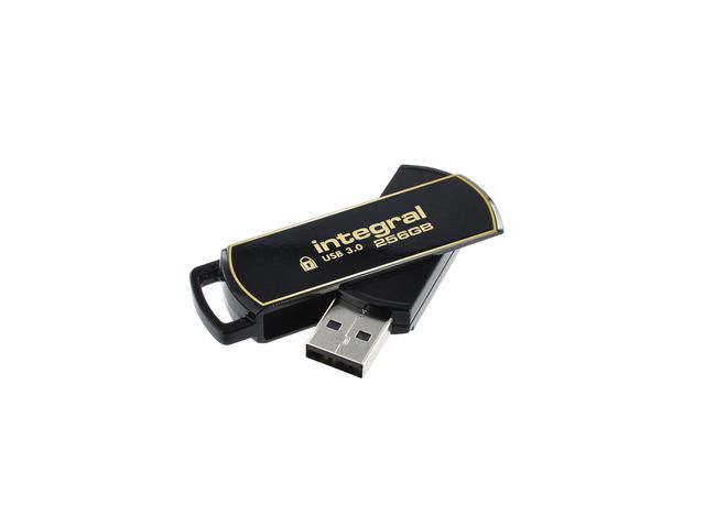 USB-stick Integral 3.0 Secure 360 256GB zwart | USB-StickShop.nl
