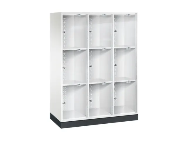 grootvolume-lockersysteem,HxBxD 1750x1220x500mm,3x3vakken,cil.-slot
