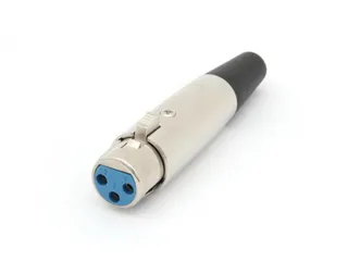 Vrouwelijke 3p Xlr Plug Vernikkeld - 1