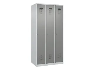 locker,HxBxD 1850x900x500mm,3vak,vak B 300mm,cil.-slot,staand op vloer - 3