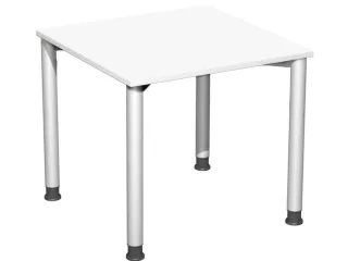 In Hoogte Verstelbaar Bureau 680-800X800X800Mm Blad Wit 4-Voeten - 2