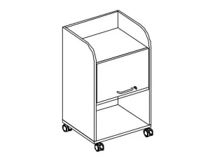 caddy,HxBxD 1030x550x470mm,2niveaus,1kasten,MS-donkergrijs - 3
