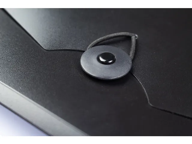 Documentenmap Kangaro A4, 13 vaks, zwart, elastieke sluiting