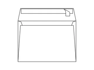 Envelop vergé Wit 120 Gram C6 114x162mm Met Strip - 1