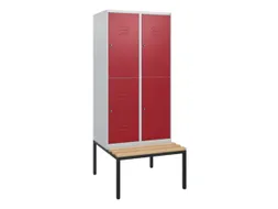 Dubbeldekse dekenkist,HxBxD 1950x800x815mm,2x2vak.,vak B 400mm