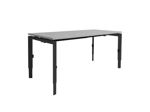 Bureau Linesto N4 hoogte instelbaar 180x80cm Lichtgrijs, poot Zwart
