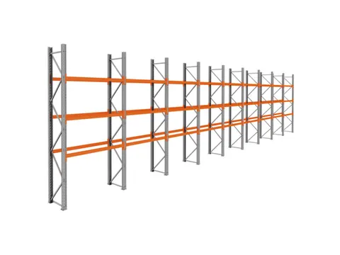 palletstelling,basis+8xaanbouw,HxBxD 3990x17425x750mm,vakl. 3000kg