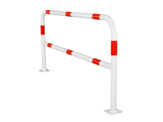 beschermbeugel,v. binnen/buiten,HxBxD 1000x2000x150mm,staal,wit/rood - 3