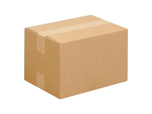 Boîte américaine pliable Simple cannelure B Brun 330x220x200mm 20pcs