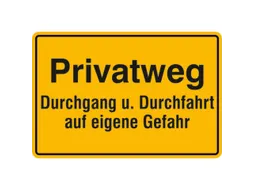 aanwijzingsbord,Eigen weg - Doorgang en doorrit,aluminium gemerkt