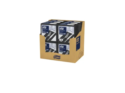 Tork 470251 Soft Dinnerservet 3-laags zwart 39x39cm