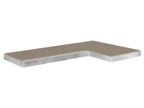 Spaanplaatvloer voor opberghoekplank links, BxD 890x490mm