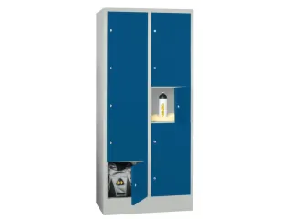 lockerkast,HxBxD 1850x800x500mm,2x5vakken,RAL7035,front RAL5010 - 2