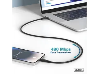 USB-C siliconen oplaadkabel USB-A USB-C 0,5m USB 2.0 60W zwart - 8
