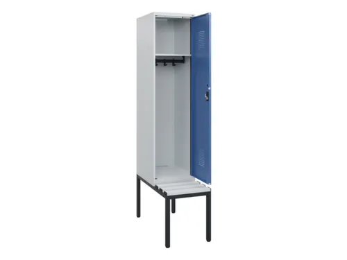 locker met bank,HxBxD 1950x400x815mm,1vak,vak B 400mm,cilinderslot