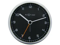 Alarmklok Nextime 9x9x7.5cm Metaal Zwart 'company Alarm' cijfers