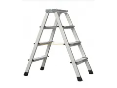 staande trap NL beide zijden 2x4treden aluminium gegroefd balk L 1 09m