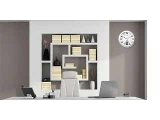 Wandklok Unilux Instinct Ø31cm Zilvergrijs cijferaanduiding - 5