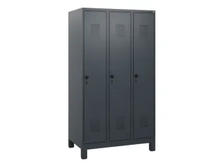 schoollocker,HxBxD 1630x900x500mm,3vak,vak B 300mm,draaigrendel,voeten - 2