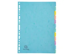 Tabblad In Glanskarton 400G/M2 Aquarel 12 Verdelingen A4 Assorti