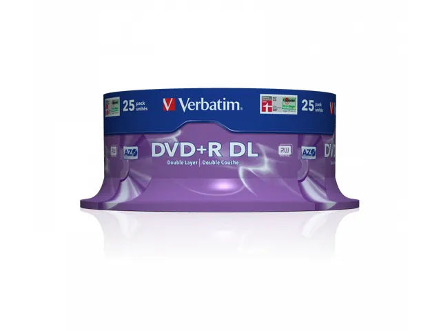 DVD+R DL 8,5G0 8x Boîte de 25 disques