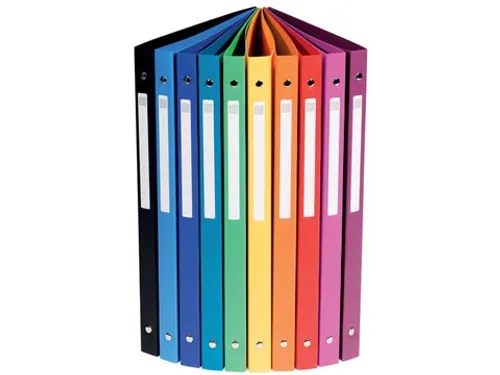 ringmap A4 ondoorschijnend PP 4 ringen assorti