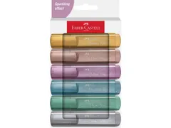 Markeerstift Faber-Castell 46 metallic 6stuks goud, zilver, roze, ruby