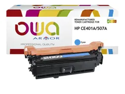Tonercartridge OWA alternatief tbv HP CE401A blauw