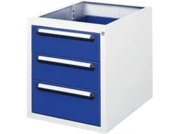 schuiflade-onderbouw v. werkbank HxBxD 545x480x600mm 3laden RAL5010