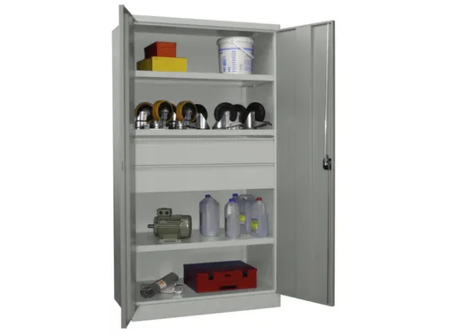 systeemkast,HxBxD 1950x1040x630mm,3xStalen bodem,RAL7035,front RAL7035