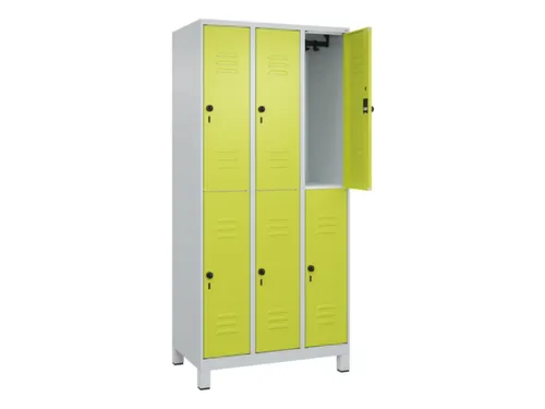 dubbeldekse locker,HxBxD 1950x900x500mm,3x2vak.,vak B 300mm