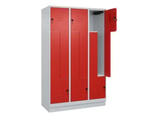 Z-garderobekast,HxBxD 1950x1200x500mm,vak B 200/400mm,draaigrendel - 2