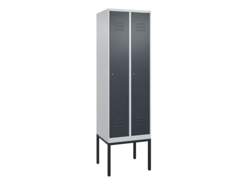 locker,HxBxD 2120x600x500mm,2vak,vak B 300mm,cil.-slot,voetonderstel