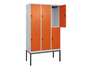 dubbeldekse locker,HxBxD 2120x1200x500mm,3x2vak.,vak B 400mm - 2