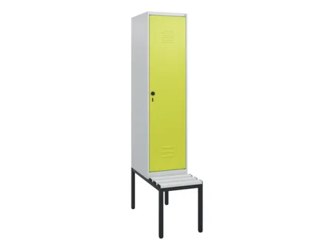 locker met bank,HxBxD 1950x400x815mm,1vak,vak B 400mm,draaigrendel