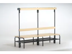 dubbele zitbank,HxLxD 1670x1500x725mm,houten lijst,RAL9006