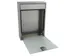 Brievenbus Milaan Zilver staal glazen front incl. 2 sleutels 36x26x8cm