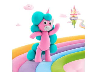 Hey Clay Klei set Rainbow Unicorns Cloudy Eenhoorn 3 delen - 4