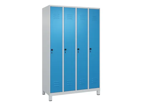 locker,HxBxD 1950x1200x500mm,4vak,vak B 300mm,draaigrendel,voeten