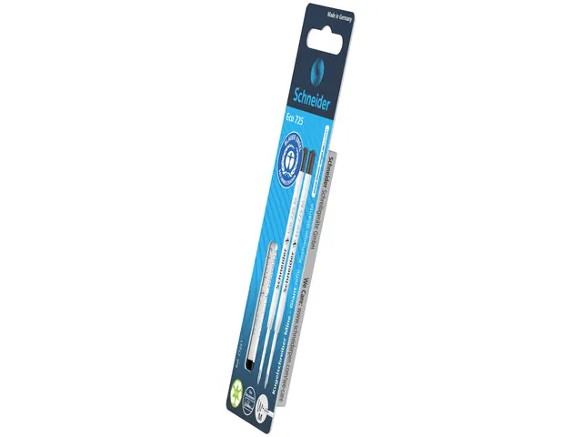 Balpenvulling Schneider Eco zwart 2 stuks op blister