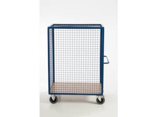 kastwagen,draagverm. 600kg,laadvl. LxB 980x700mm,houtplaat,3gaaswanden