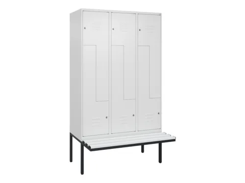 Z-garderobekast,HxBxD 2120x1200x815mm,6vak,vak B 400mm,cil.-slot
