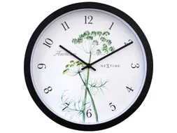 Buitenklok Nextime dia 30.5cm Anethium cijfers, zwarte rand witte wijz