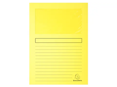 Venstermap SUPER 160g/m2 22x31cm Kanariegeel 100 Stuks