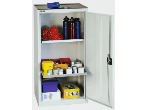 werkplaatskast,HxBxD 1000x500x500mm,2xopvanglegborden,uittrekbaar