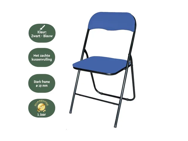 Chaise pliante FC100 bleu/noir