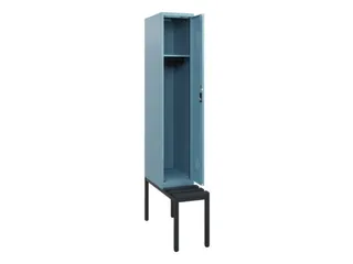 locker met bank,HxBxD 1950x300x815mm,1vak,vak B 300mm,cilinderslot - 1